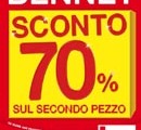 Bennet: sconto del 70% sul secondo pezzo (24 maggio 2012 – 6 giugno 2012)